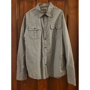 Converse One Star Button‎ Up Shirt Long Sleeve Gray Plaid Mens Size Medium